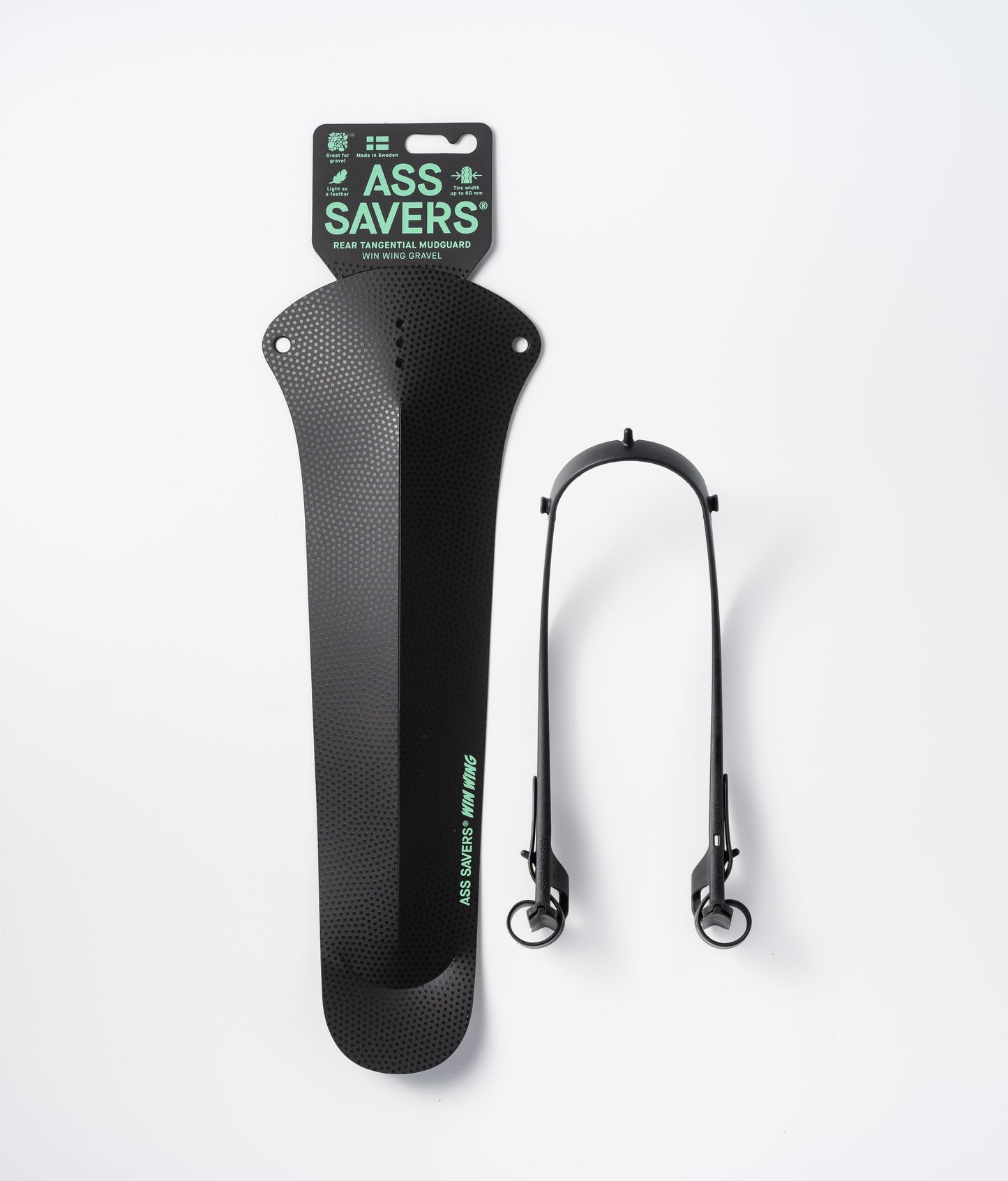 Ass Savers WGS-2 Win Wing Gravel, spatbord, black dot