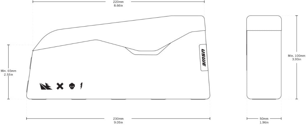 USWE Top Tube Bag - magnetische sluiting